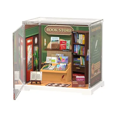Obrázok produktu pre 3D puzzle, Mini domček z kníhkupectva s pamäťou, plast, RoLIfe, 44 dielikov, DWS04B