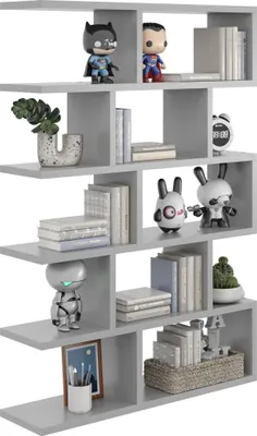 Produktbild von Wandregal Bücherregal Hängeregal Wandbibliothek Skandinavisch Modern – Regal zur Wandmontage Grau 70x100,8 cm Wohnzimmer Kinderzimmer Büro
