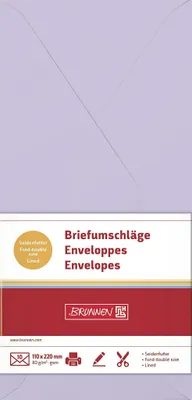 Produktbild von BRUNNEN Briefumschlag DL flieder mit Futter 10 105125160