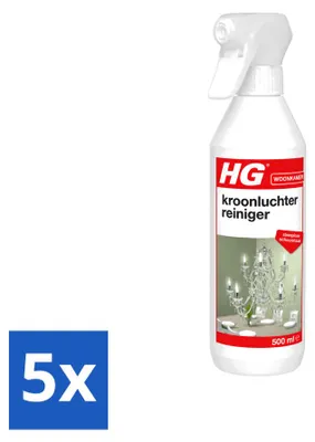 Produktbild von 5 x HG Kronleuchterreiniger - Striefreie Reinigung - 500 ml - Vorteilspackung - 5 Stücke