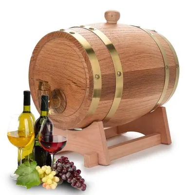 Produktbild von Whiskyfasspender 3L - Hölzerne Eiche - Getränkespender - Vintage Stil