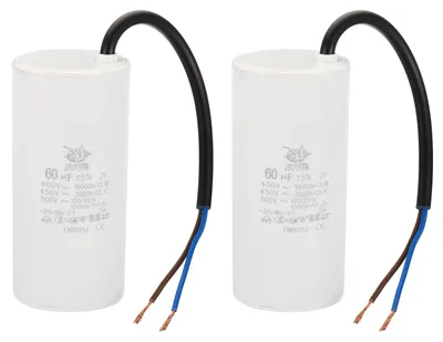 CBB60 60 µF Kondensator, 2 Stk., AC 450 V, 105x48 mm