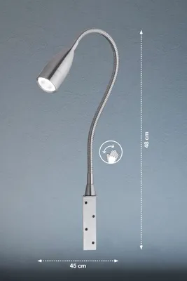 Produktbild von FISCHER & HONSEL Bettleuchte STEN T 45 cm grau