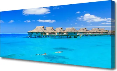 Produktbild von Tulup Leinwand-Bilder 125x50 Wandbild Canvas Kunstdruck Meer Architektur