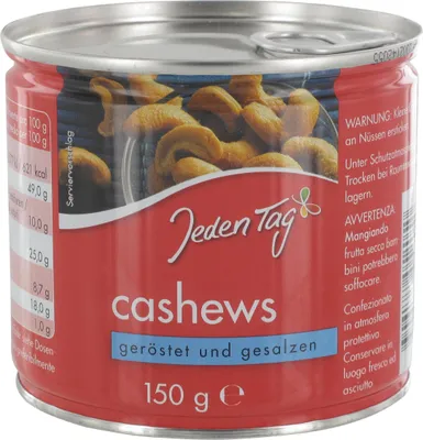 Produktbild von Jeden Tag Cashews geröstet & gesalzen (150 g)