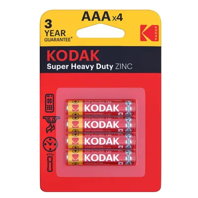 Produktbild von Kodak Heavy Duty Zink-Mikrozellenbatterie R03 AAA BL4
