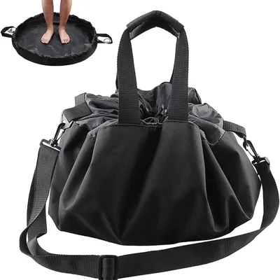 Produktbild von Wetsuit Changing Mat wasserdicht – Umziehmatte 90cm Surf Tasche faltbar mit Kordelzug & Schultergurt für Strand Tauchen Schwimmen