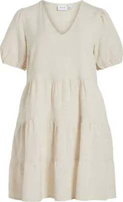Produktbild von VILA Legeres Blusen Kleid mit V-Ausschnitt und Rüschensaum Größe: 40