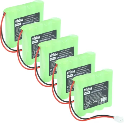 Produktbild von vhbw 5x Akku Ersatz für Teleradio M241054 für Industrie-Funkfernsteuerung Fernbedienung (2000 mAh, 4,8 V, NiMH)