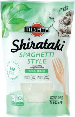 Produktbild von MIYATA Shirataki Konjak Nudeln Spaghettiform 270g / 200g ATG | Spaghetti Style | LOW CARB