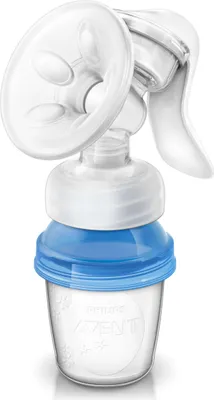 Zdjęcie produktu dla Philips AVENT Laktator ręczny z 3 pojemnikami, Ręczny, Niebieski, Biały