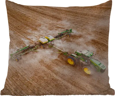 Produktbild von MuchoWow® Outdoor Kissen - Traktor - Feld - Bauernhof - Landwirt - Grün - 60x60 cm - Wetterfest - Lounge Kissen - Dekoration - Schlaf Kissen