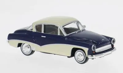 Produktbild von Brekina 27160 - 1/87 Wartburg 311 Coupe, dunkelblau/hellbeige, 1959 - Neu