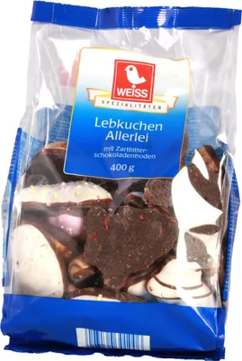 Obrázek produktu pro Weiss perník všeho druhu s hořkým čokoládovým základem 400g