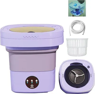 Productafbeelding van Famanu Mini wasmachine met sterilisatiefunctie - Opvouwbare wasmachine voor reizen en kamperen