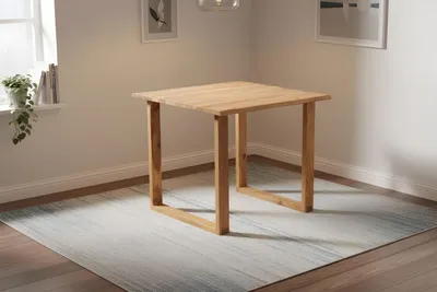 Produktbild von Esstisch Baumkante massiv 80 x 80 cm Akazie natur U-Gestell Holz natur GRAZ