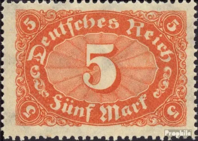 Produktbild von Briefmarken Deutsches Reich 1921 Mi 194 Wasserzeichen Waffeln postfrisch Verschiedene Zeichnungen