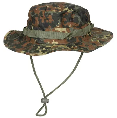 Produktbild von US GI Buschhut, mit Kinnband,  GI Boonie, Rip Stop, flecktarn L