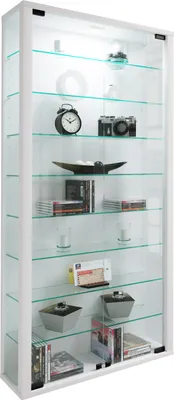 Zdjęcie produktu dla VCM my home Lumo Maxi Vitrine weiß 8 Fachböden