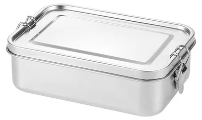 Edelstahl-Bentobox 550 ml, auslaufsicher, mit Verschluss
