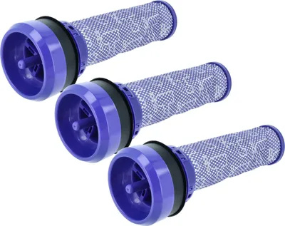 Produktbild von vhbw 3x Vormotorfilter kompatibel mit Dyson DC37, DC37c, DC39c, DC28, DC33, DC41, DC53, DC39, DC28c, DC33c Staubsauger - Motorschutzfilter, Abwaschbar