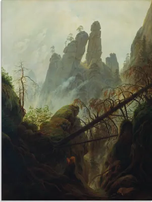 Produktbild von ARTland Glasbild Felsenschlucht. 1822/23 Größe: 45x60 cm