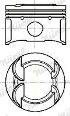 Produktbild von NÜRAL 87-444800-10 Kolben für MINI Schrägheck (R56) passend für PEUGEOT 2008 Kombi (CU) 207 (WA, WC) 207 CC (WD) für CITROËN BERLINGO (B9)