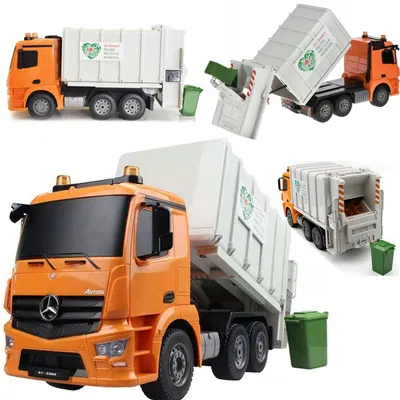 Produktbild von Lebula ferngesteuertes Auto: Mercedes-Müllwagen, RC-Auto, Fernbedienung, LED-Beleuchtung, Hupe