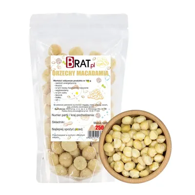 Immagine prodotto di Noci di Macadamia 250g Brat.co.uk