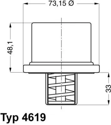 Produktbild von WAHLER Thermostat Kühlmittel 82°C für VOLVO FL 7 F 12 FL 10 FL 6 F 16