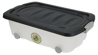 Image de Boîte de rangement Boîte en plastique empilable avec couvercle