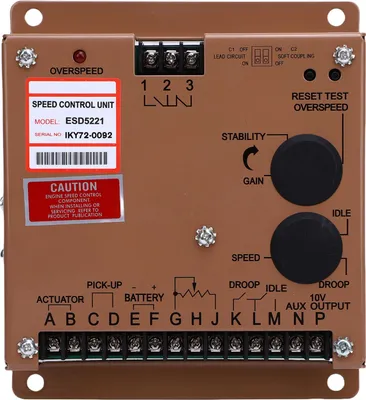 Obrázek produktu pro ESD5221 Řídicí jednotka otáček Generátor Modul motoru Řídicí jednotka Regulátor Jednoduchá instalace