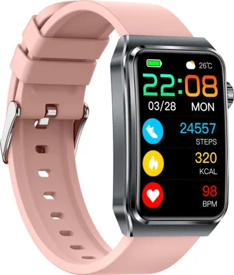 Produktbild von INF Smartwatch mit Gesundheitsüberwachung & Bluetooth-Anrufen - 1,57" Display Rosa