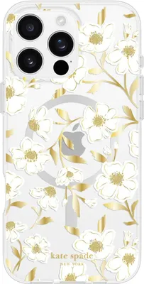 Produktbild von Kate Spade, iPhone 16 Pro Max Hülle Sunshine Floral Muster MagSafe Kompatibel, Weiß / Gelb