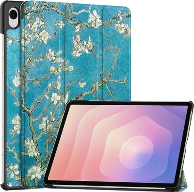 Produktbild von Samsung Galaxy Tab S11 Hülle - Coverup Tri-Fold Ständer Klapphülle mit Schlaf/Wach-Funktion - Blüte