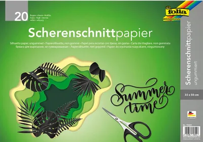 Image de folia papier à découper 350 x 500 mm noir 20 feuilles