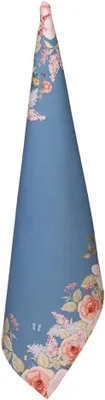 Produktbild von Blaues Geschirrtuch mit Blumenmotiv, 50 x 70 cm, aus Baumwolle