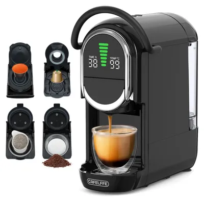 4-in-1 Kapsel-Kaffeepadmaschine, 19 bar, 1450 W, schwarz