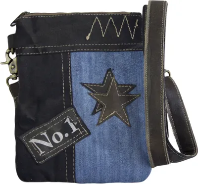 Produktbild von Sunsa Damen Tasche Umhängetasche Handtasche Canvas & Leder bag mit Jeans Taschen Denim klein Schultertasche Damentaschen Vintage Crossbody Handtaschen Teenager Fashion