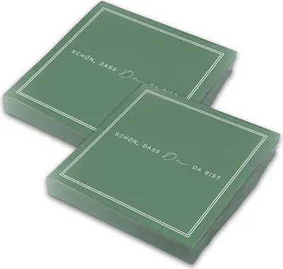 Produktbild von ITENGA 40x Servietten Schön dass du da bist V3 salbei grün