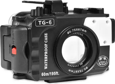 Produktbild von Seefroesche Kamera Wasserdichtes Gehaeuse Tauchkoffer Schutzhuelle Unterwasser 60m Ersatz fuer Olympus TG-6 Unterwasserkameras