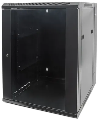 Image de INTELLINET Répartiteur mural 15U 600x550mm Cadre pivotant noir