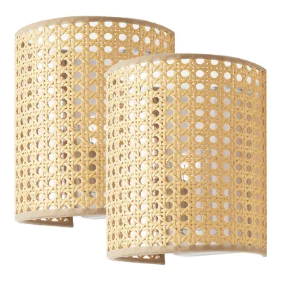 Produktbild von Wandleuchte 'Ascot' 2er Set in Rattanoptik