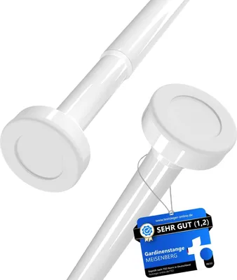 Produktbild von Verstellbare Gardinenstange Ohne Bohren - Duschvorhangstange Teleskopisch 50-80 cm