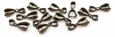 Produktbild von Vintageparts 12 Collierschlaufen, antik bronze, 20 mm