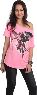 Produktbild von Yakuza Damen Nemesis Curved Crew Neck T-Shirt, Baumwolle Candy, XXL