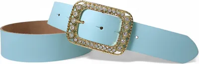 Produktbild von FRONHOFER Damen Ledergürtel 4 cm mit goldener Strass Gürtelschnalle, echt Leder