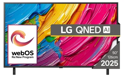 Obrázok produktu pre LG QNED 50QNED80A3A, 127 cm (50"), 3840 x 2160 px, QNED, Smart TV, Wi-Fi, Čierna