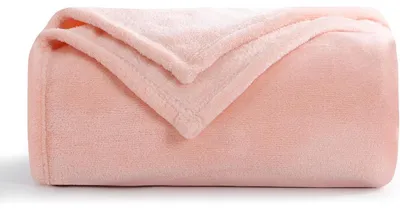 Produktbild von Kuscheldecke Flauschig Rosa 130x150 cm Flanell Weich Warm