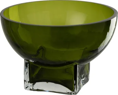 Produktbild von J-Line Vase Carol Glas Olive Small